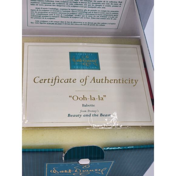 WDCC Babette from Beauty and the Beast Figurine Ooh-la-la Disney Box COA Retired - Picture 14 of 14